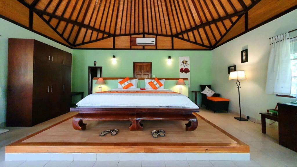 One of the stylish suites at Angel Island Eco Resort in the Komodo Islands