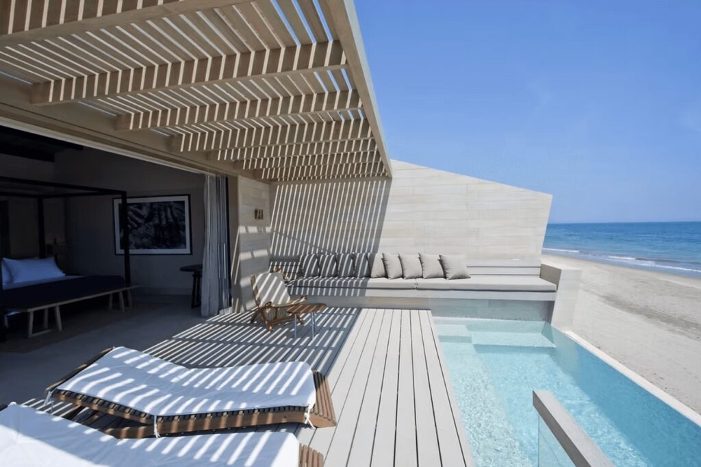 One of the luxurious pool villas at Arennas Mancora - an eco-friendly hotel in Mancora, Peru 