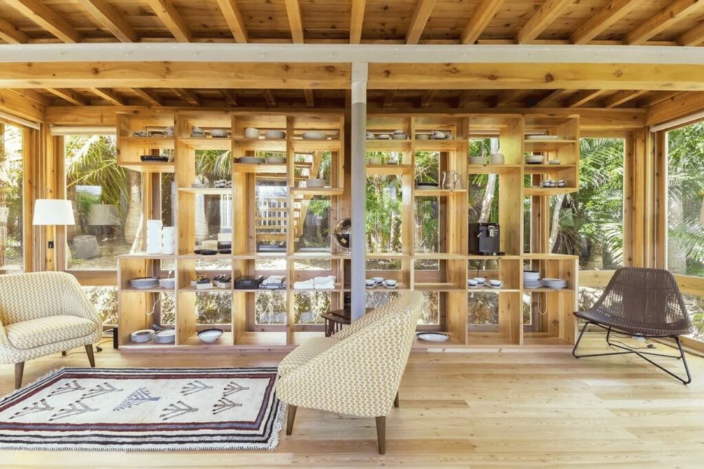 Inside one of the sophisticated glamping tents at Azul Singular, an eco-friendly hotel on Pico Island 