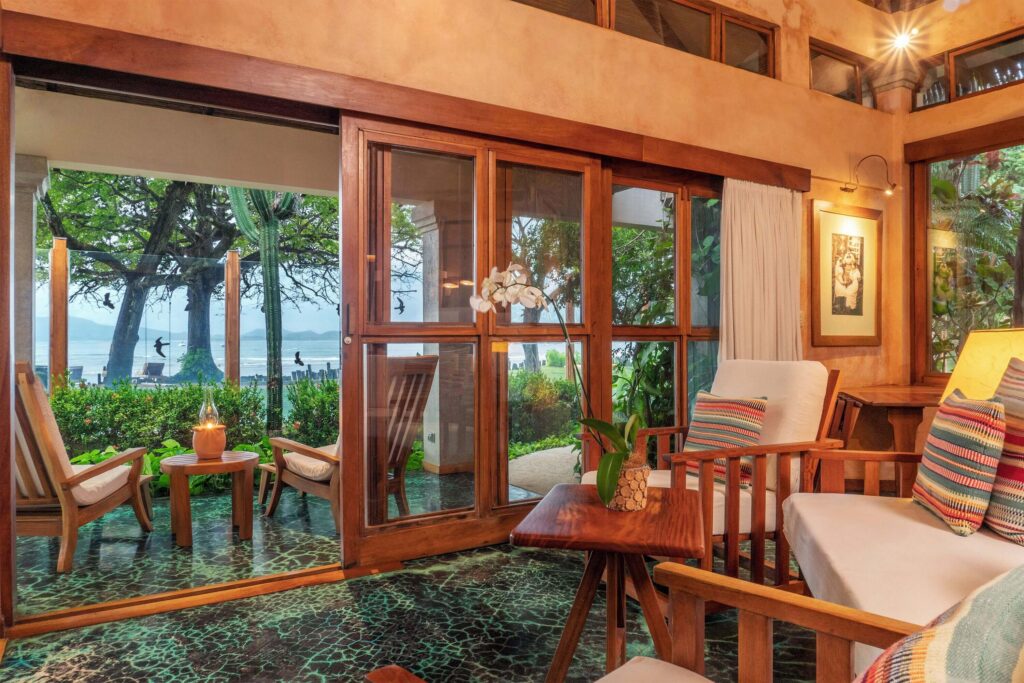 Ocean views from a beachfront suite at Capitán Suizo Beachfront Boutique Hotel in Tamarindo