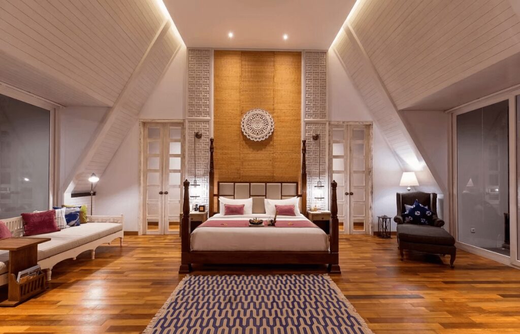 A luxurious suite at Plataran Menjangan Resort & Spa, an eco-friendly resort in Bali 
