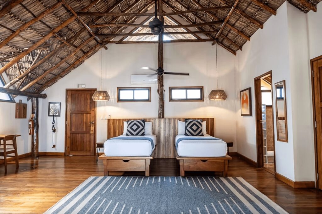 One of the spacious bungalows at TreeCasa Hotel & Resort, an eco-resort in San Juan del Sur, Nicaragua