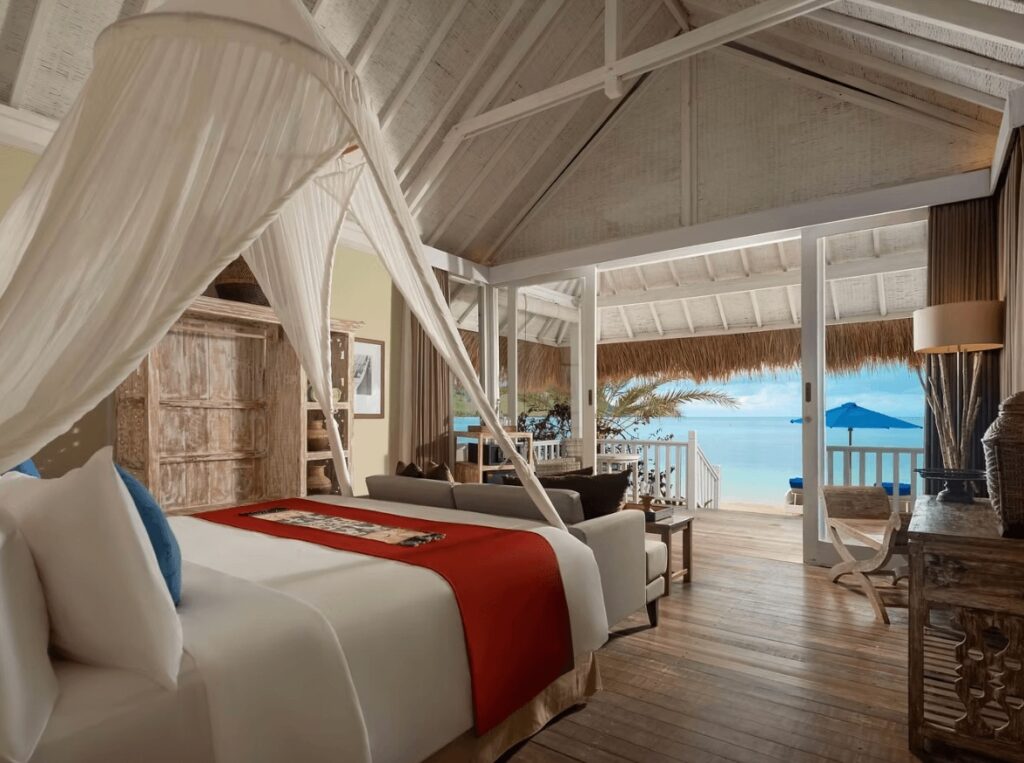 Spectacular ocean views from a suite at Sudamala Seraya, an eco-luxury dive resort in the Komodo Islands 