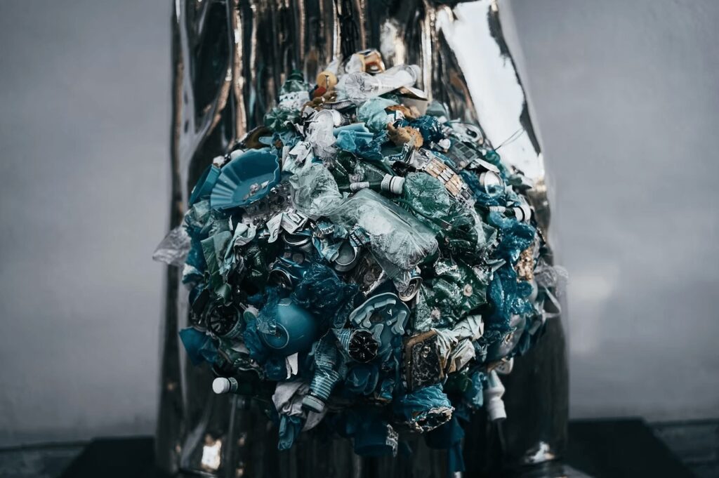 Great Pacific Garbage Patch: A ball of plastic waste is hauled out of the ocean