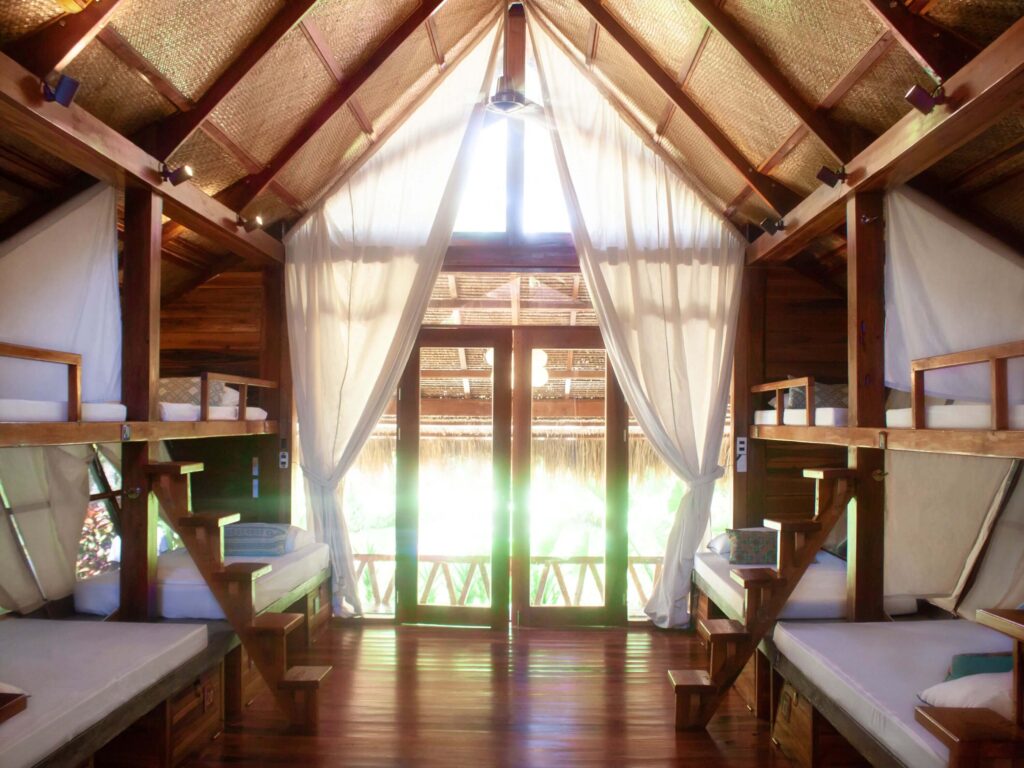 One of the affordable dorms at Harana Surf Resort in Siargao