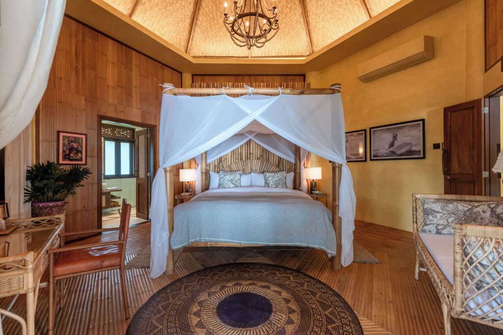 One of the luxurious suites at Inara on the Filipino island of Siargao