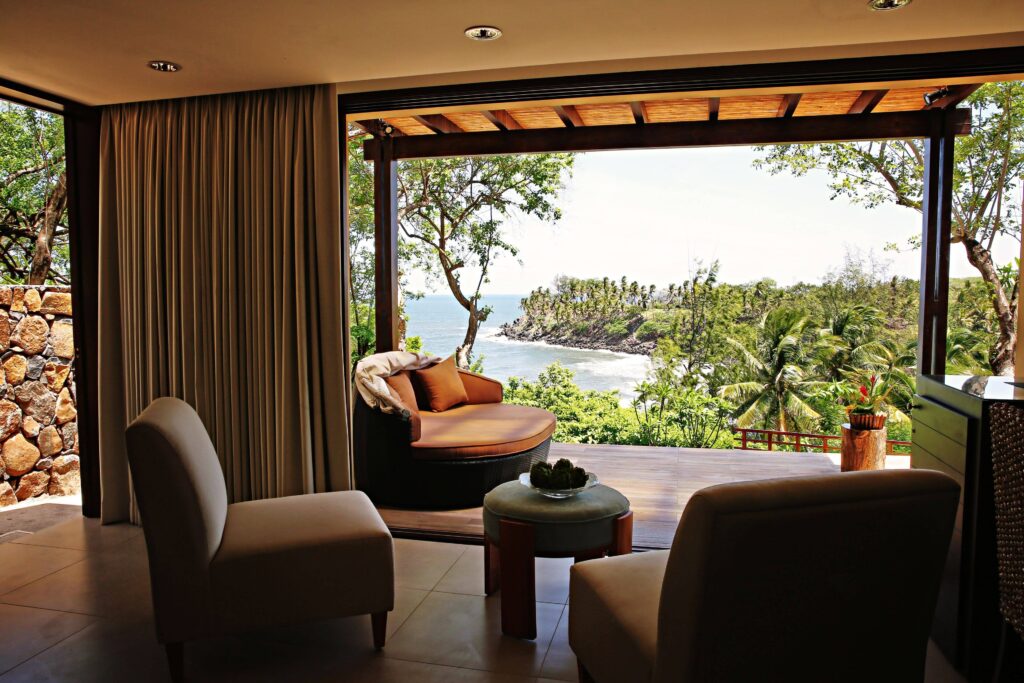Stunning views from a suite at the sustainably run Las Flores Resort in El Salvador