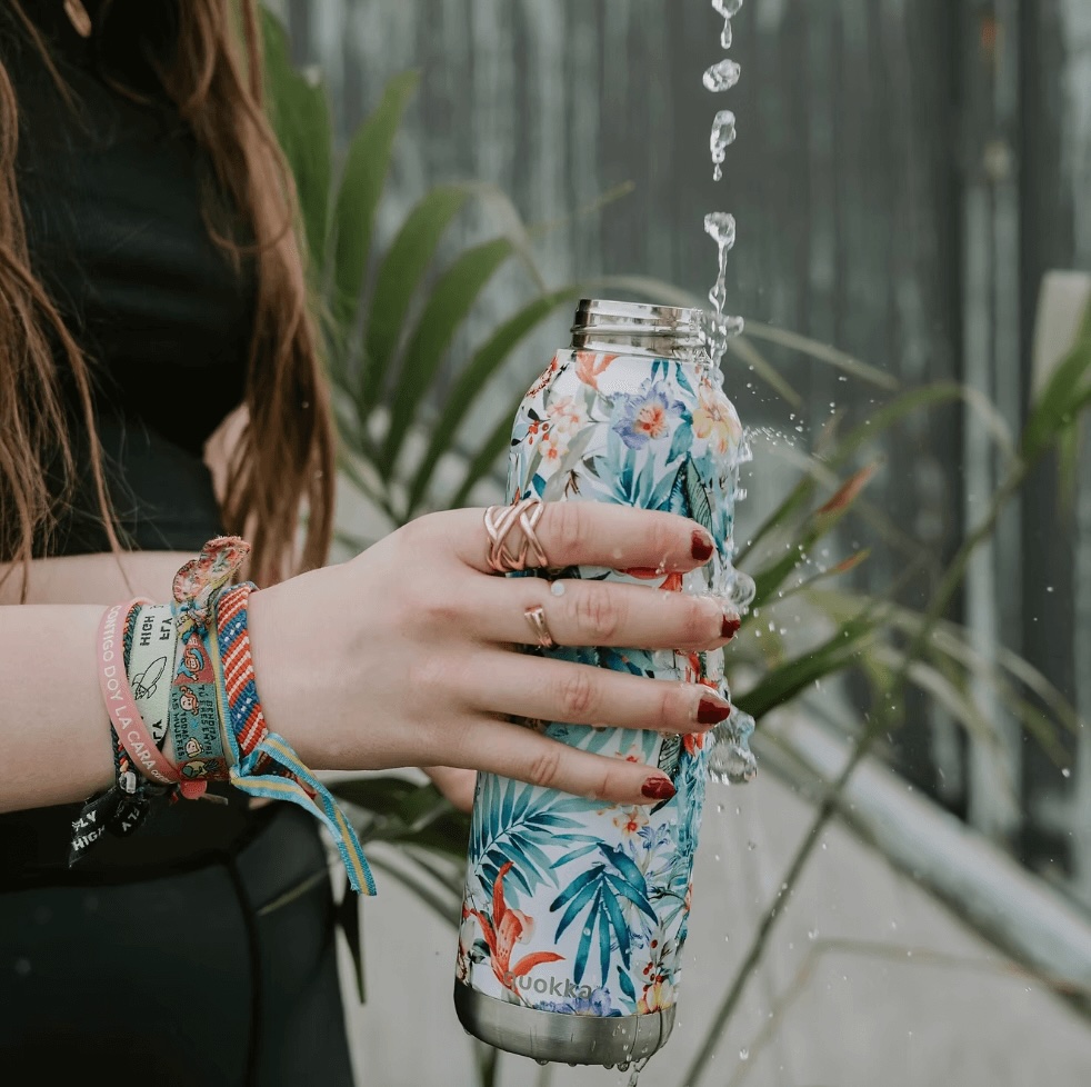 Carrying a reusable water bottle is a simple lifestyle change to reduce ocean plastic