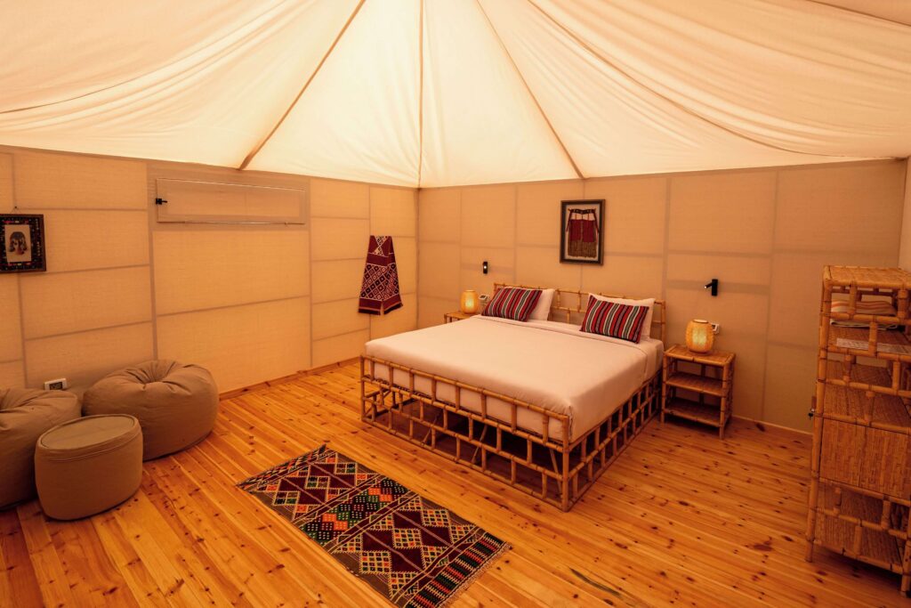 One of the tented suites at Marsa Nakari Village