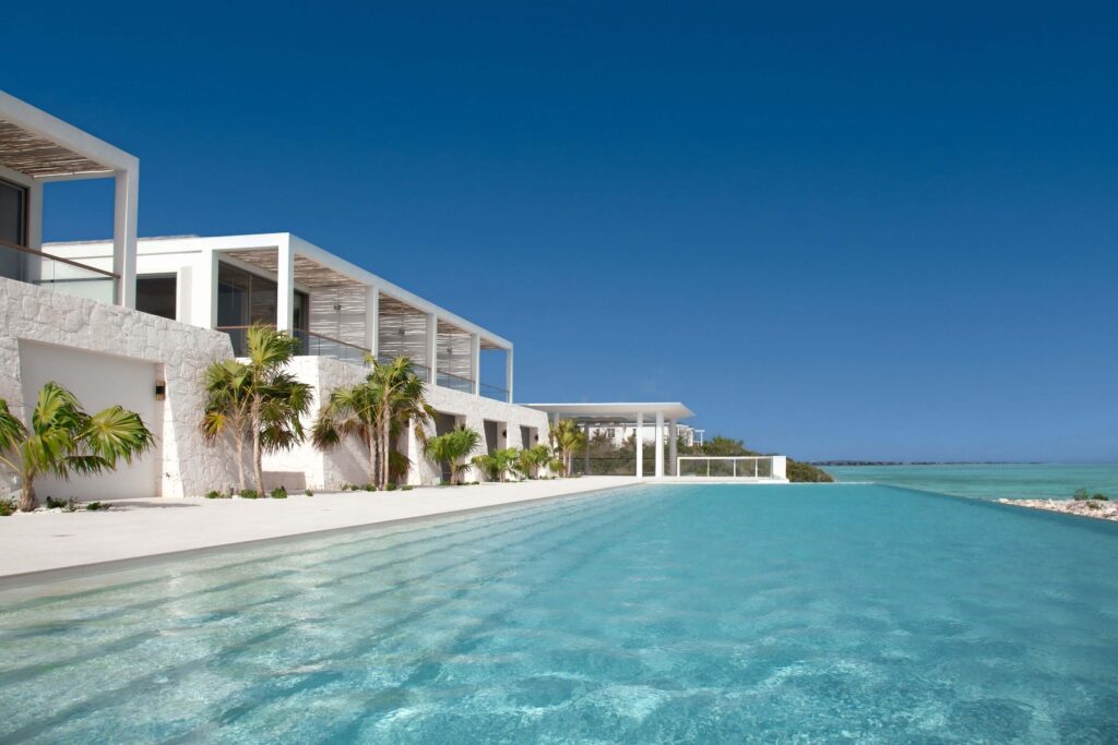 The swimming pool at Rock House, an eco-hotel in Providenciales, Turks and Caicos