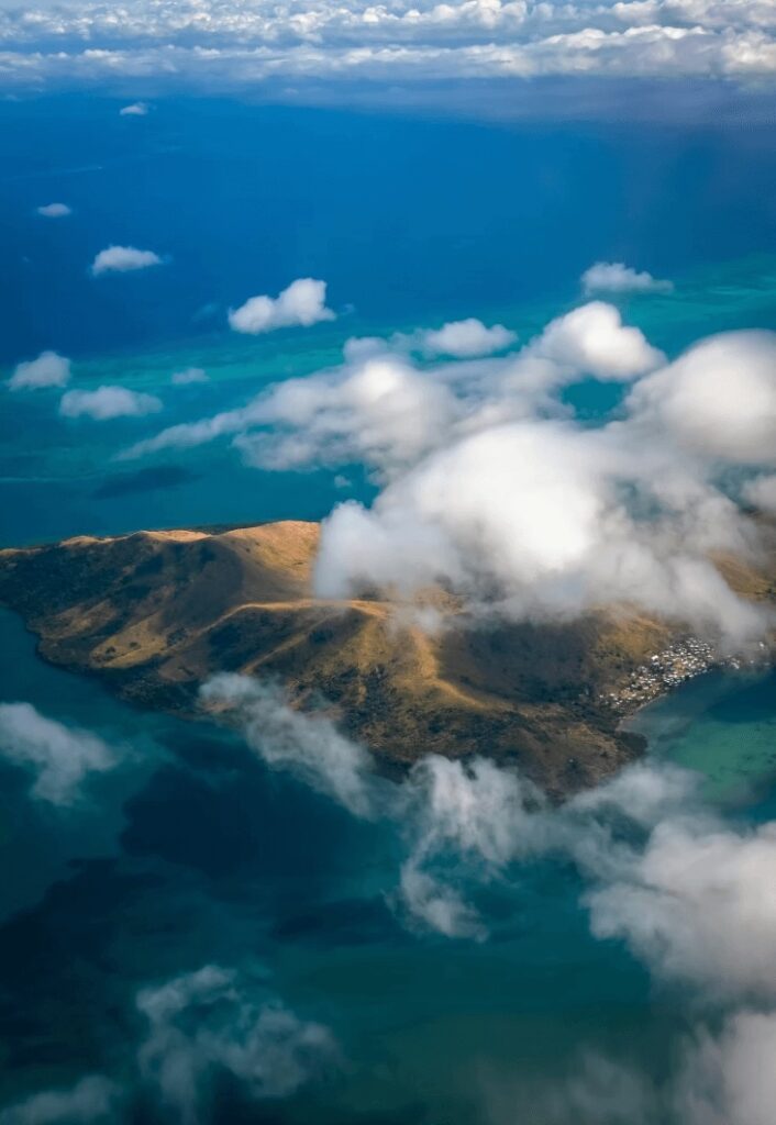 Best eco-resorts in Fiji: A bird's eye view of an island in Polynesia