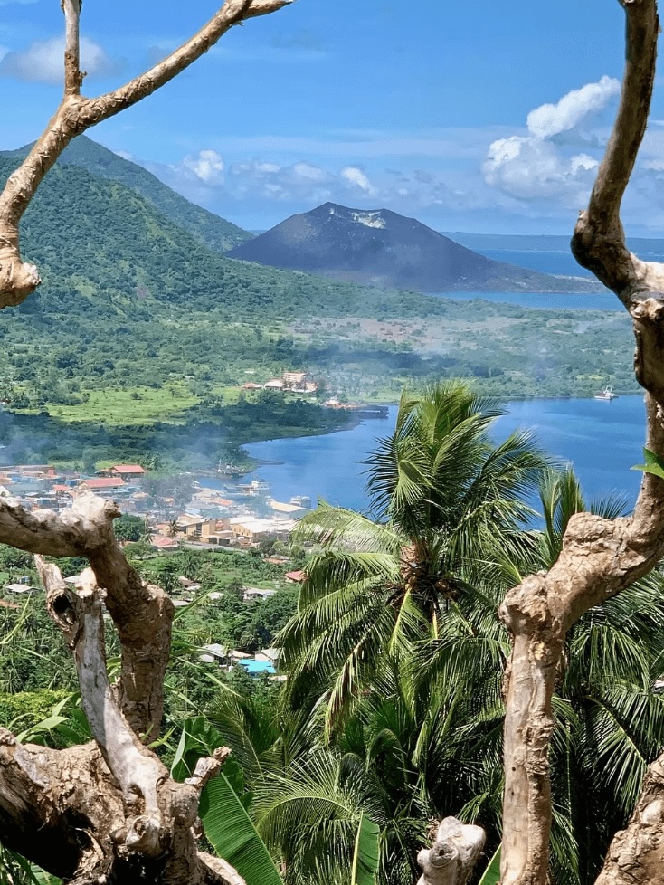 Looking across Rabaul - one of the best places to dive in Papua New Guinea