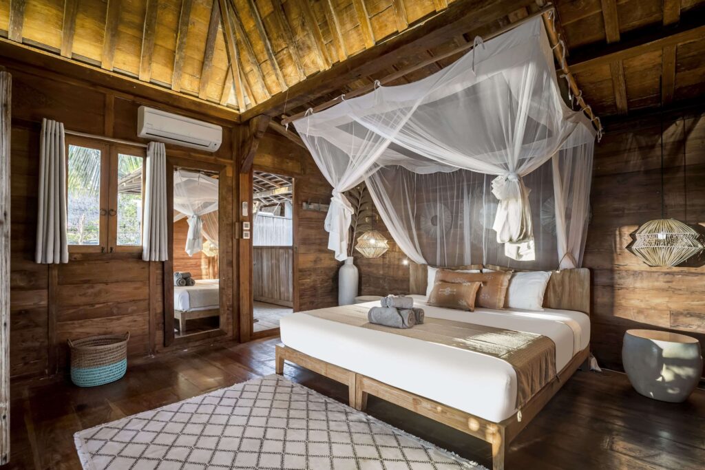 One of the eco-conscious bungalows at Seed Resort on Rote Island