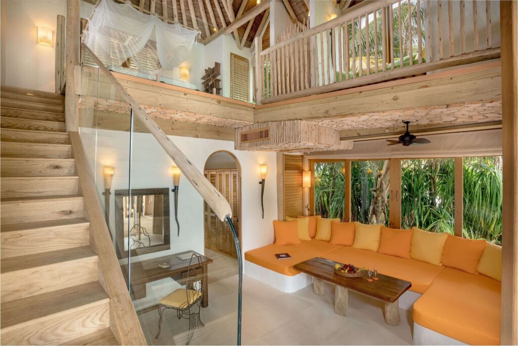A multi-level villa at Soneva Fushi - a sustainable resort in the Maldives