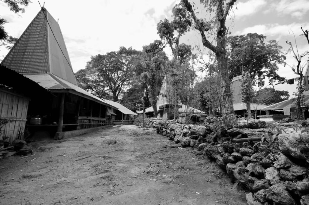 A traditional village in Sumba - one of the best places to surf uncrowded waves in Indonesia