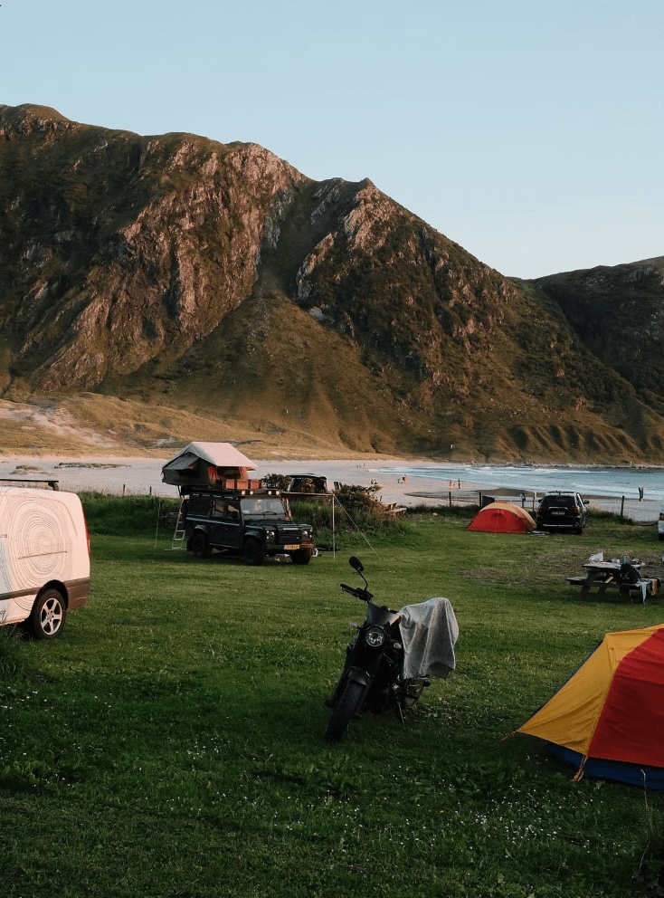 Camping in Hoddevik, Norway
