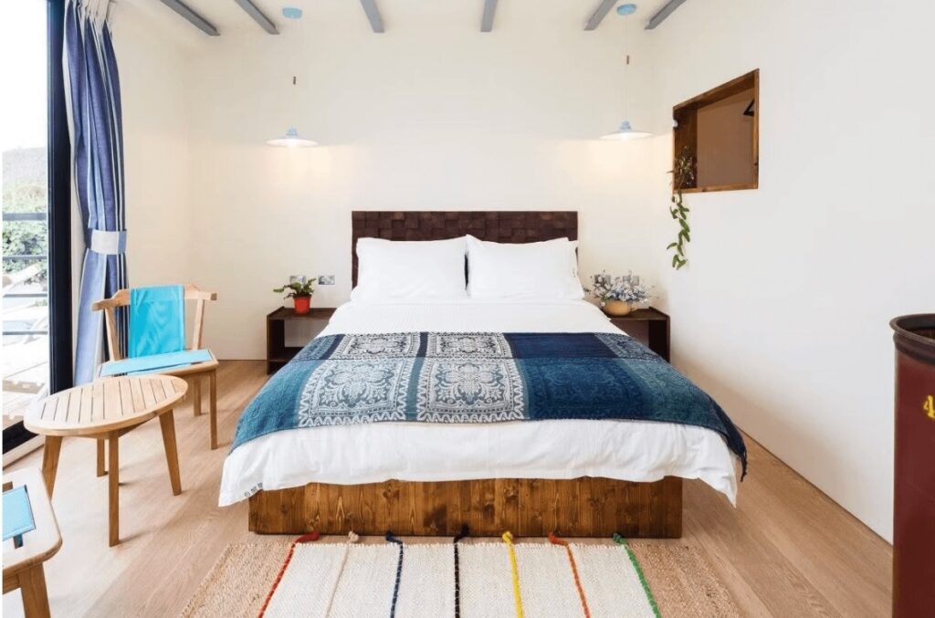 A light-filled room at Haku Beach Days Inn, one of the best places to stay near Nanwan, Taiwan