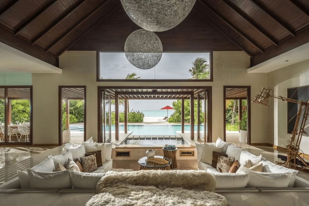 An opulent villa with a private pool at Niyama Resort in the Maldives 