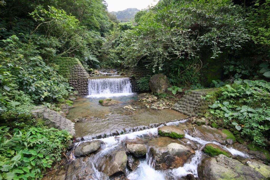 A small waterfall near the town of Jiufen, Taiwan