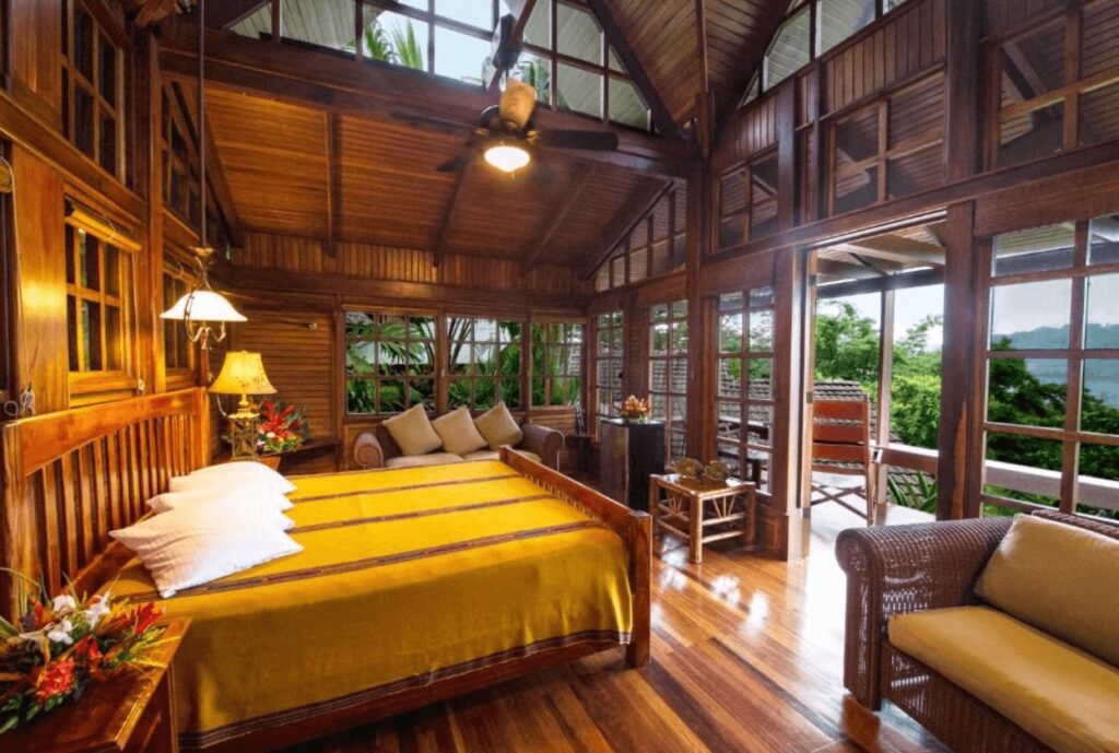 One of the eco-friendly cabanas at Aguila de Osa Rainforest & Marine Adventure Lodge