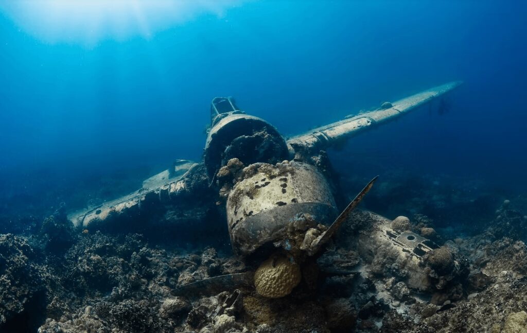 Eco-friendly dive liveaboards: Exploring a sunken plane wreck