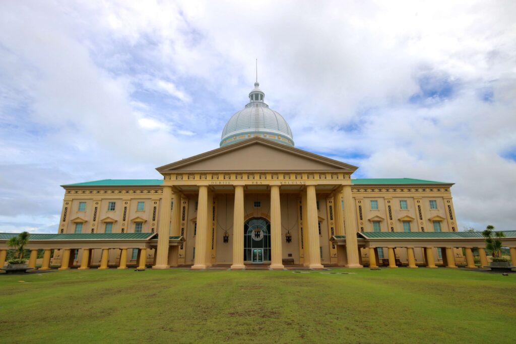 The monumental Capitol of Palau in Ngerulmud