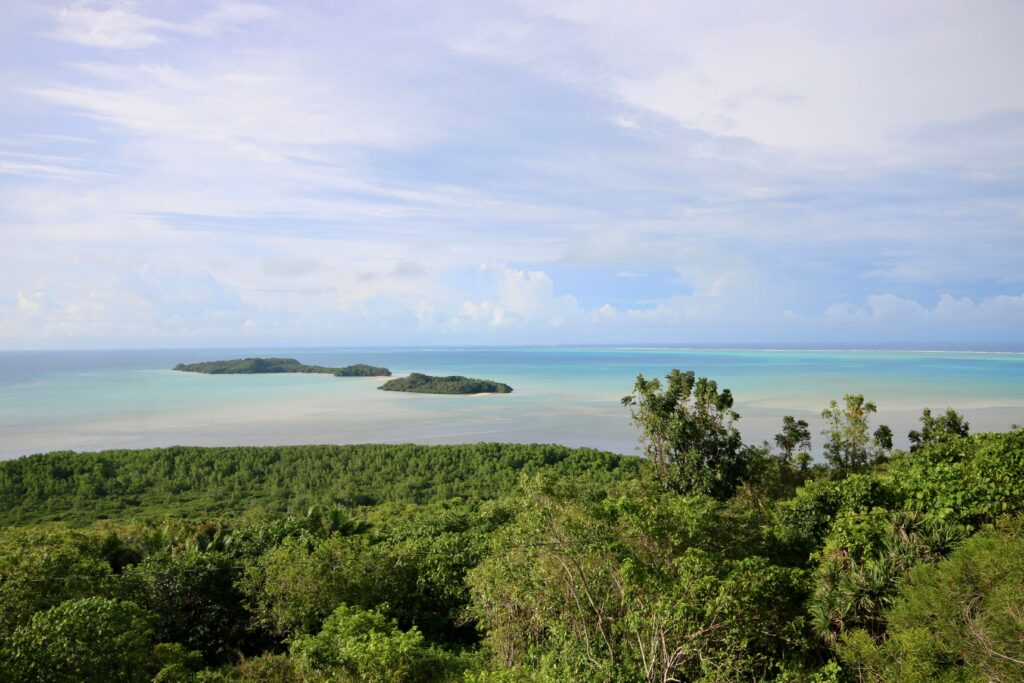 Views towards offshore islands at the Todai Lighthouse Ruins