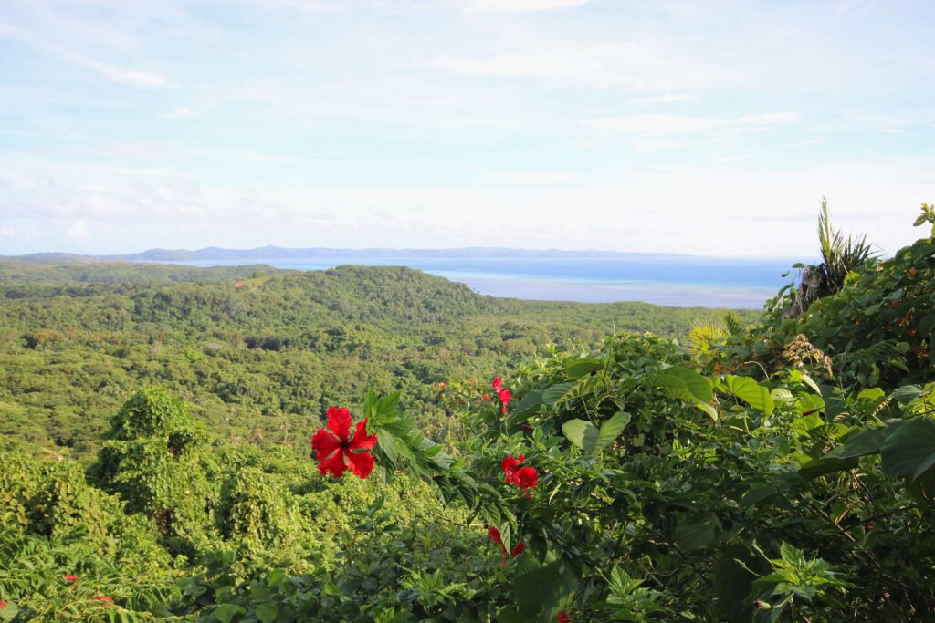 Views across the northwest coast of Badeldaob from the Todai Lighthouse Ruins