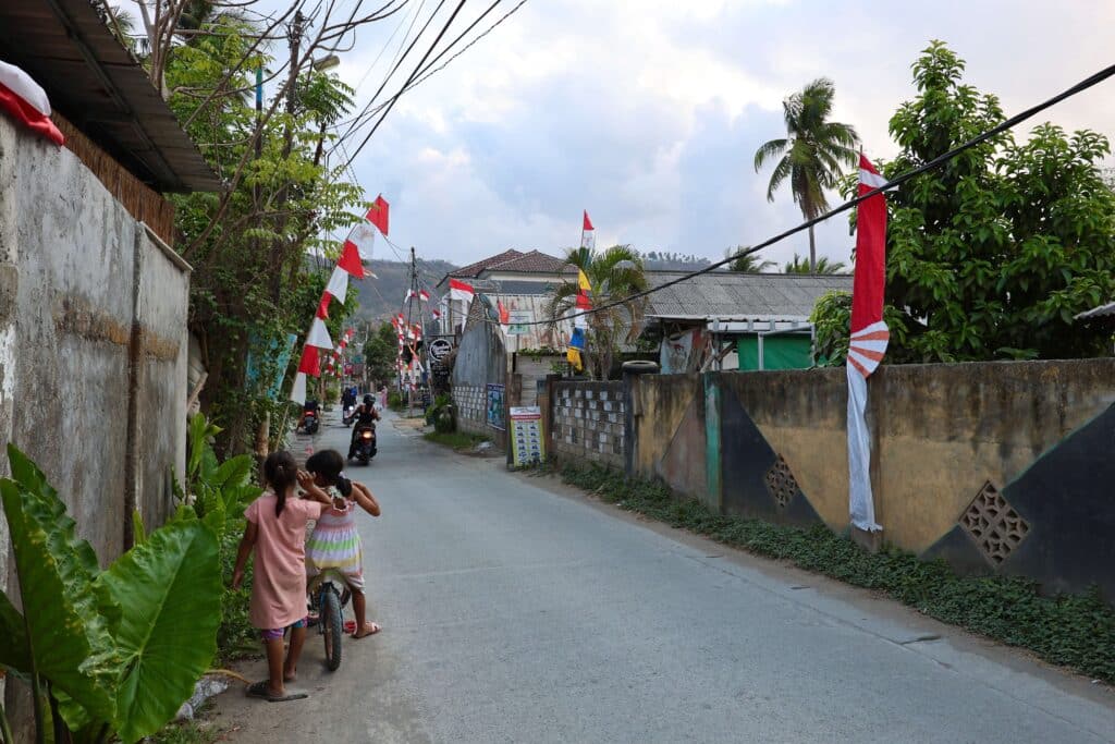 A street scene in Kuta, Lombok