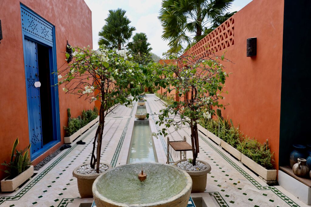 The Moroccan-inspired courtyard of Lina Boutique Villas & Spa