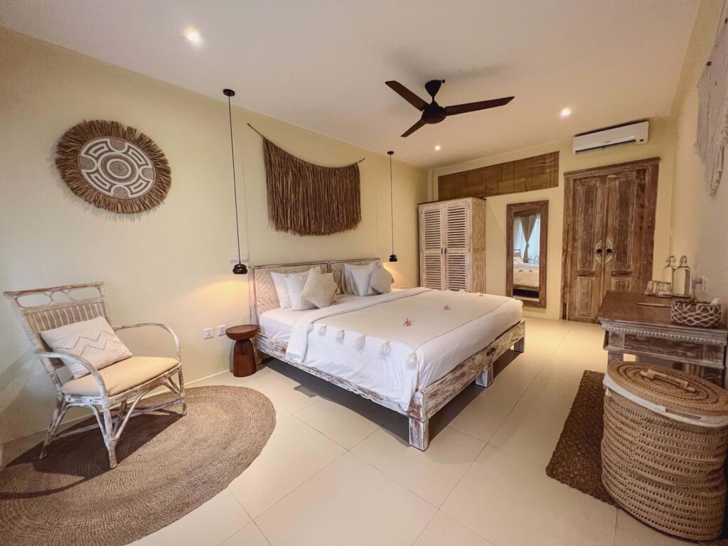 A spacious room at Rascals in Kuta, Lombok